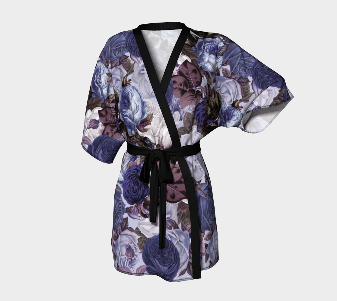 rose bushes blue Kimono