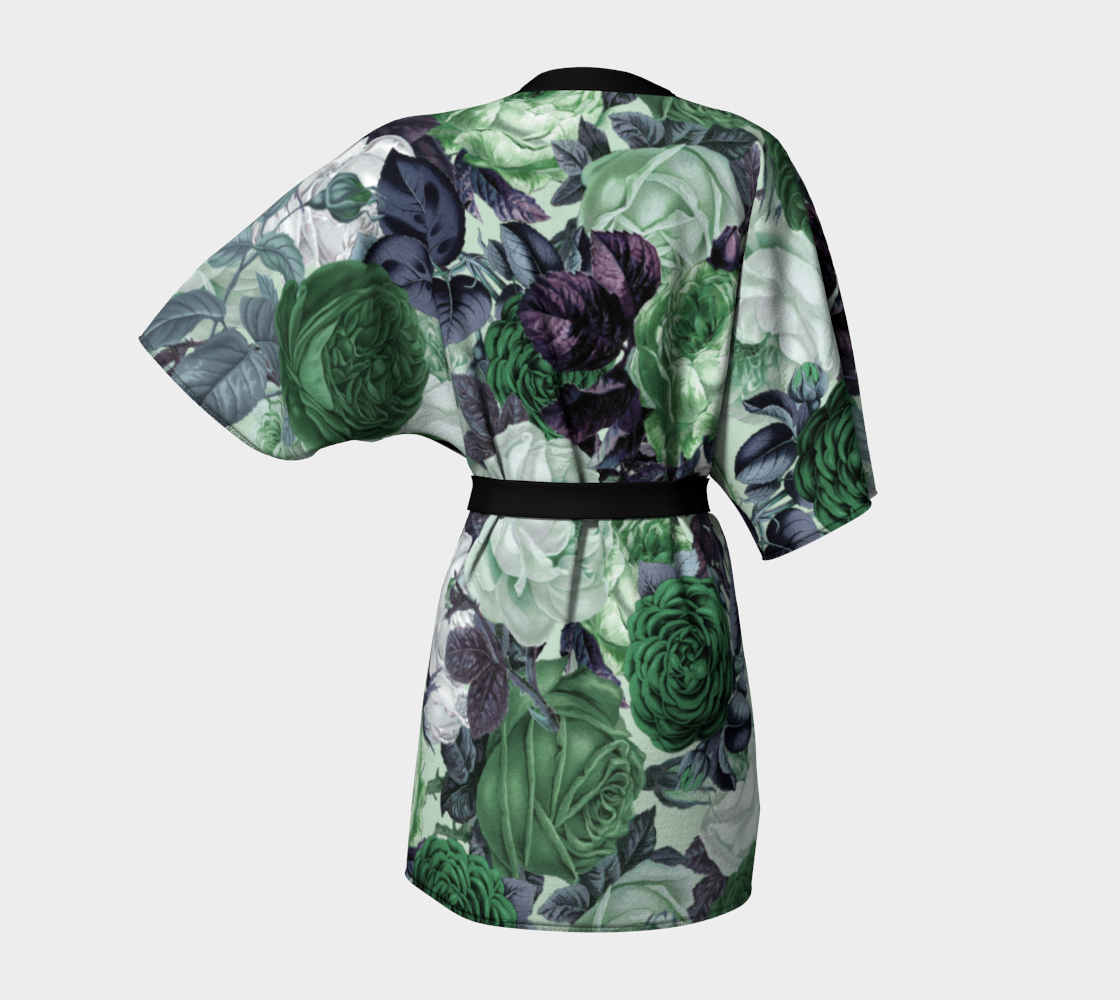 rose bushes green  Kimono