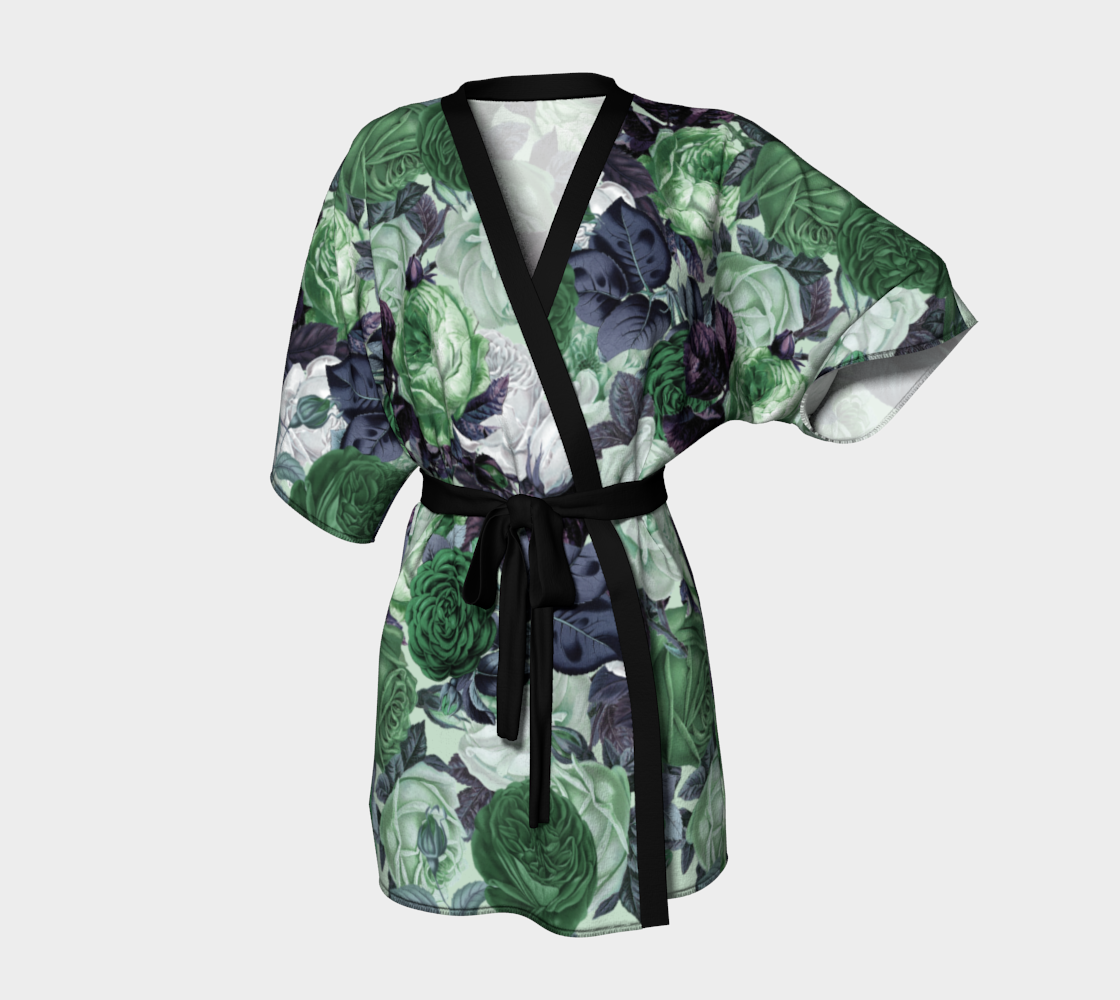 rose bushes green  Kimono