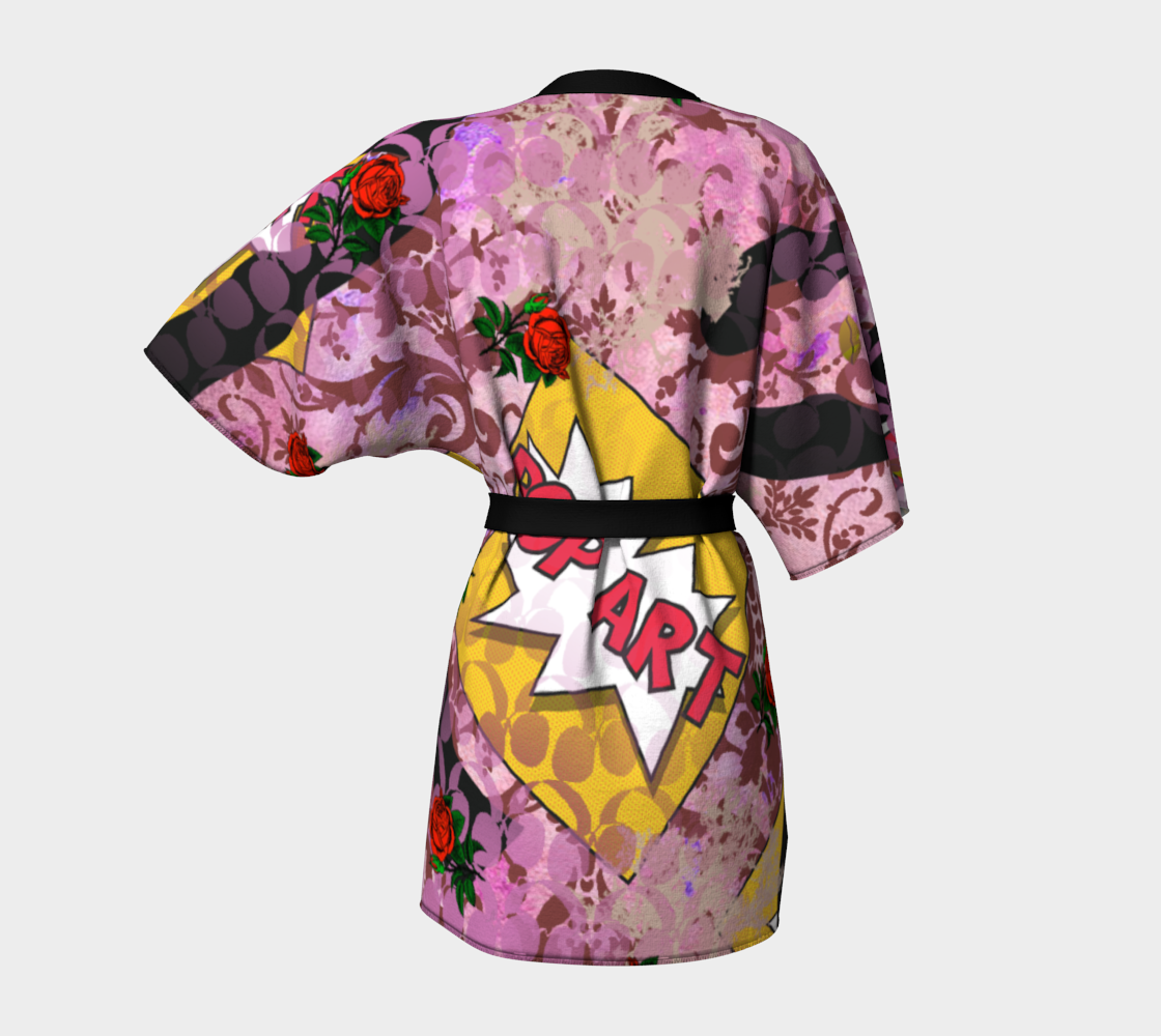 red retro pop Kimono