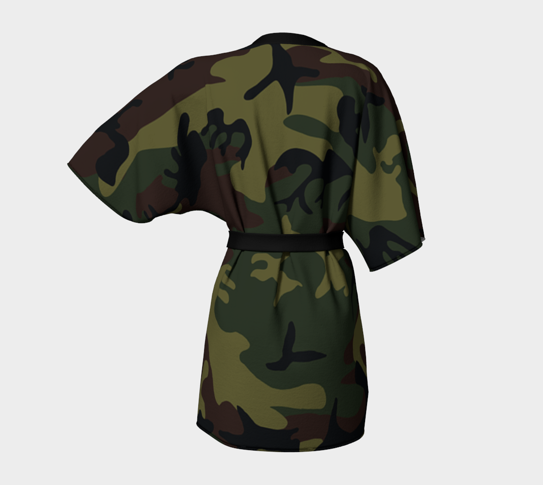 army green camo Kimono