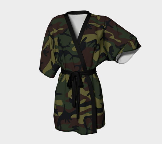 army green camo Kimono