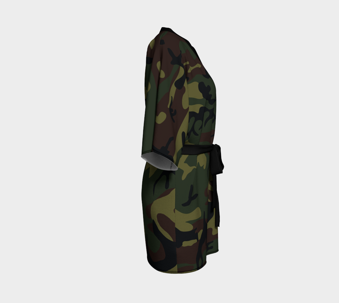 army green camo Kimono