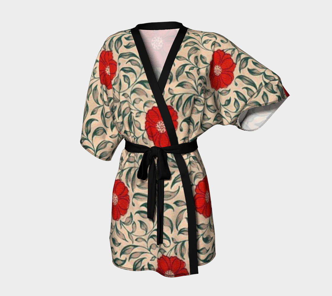 Japanese floral red Kimono