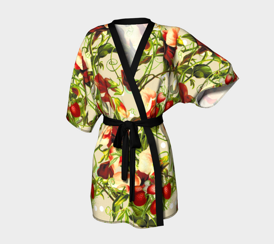 fruit blossom beige Kimono