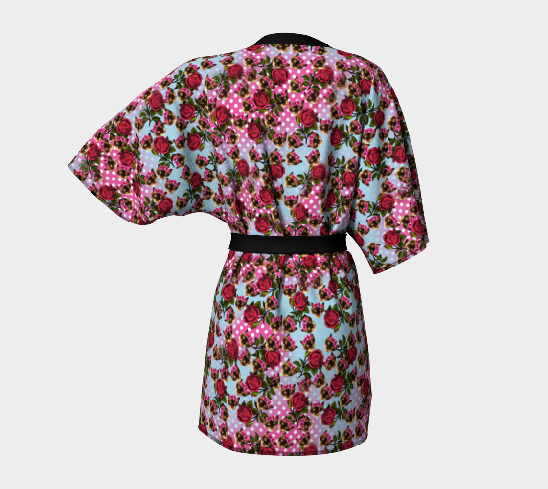 lazy cat ombre pattern Kimono