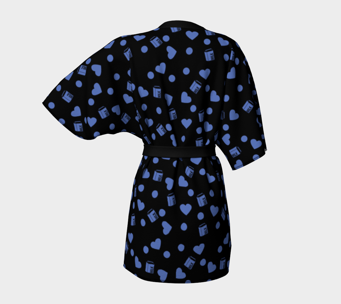 blue hearts Kimono