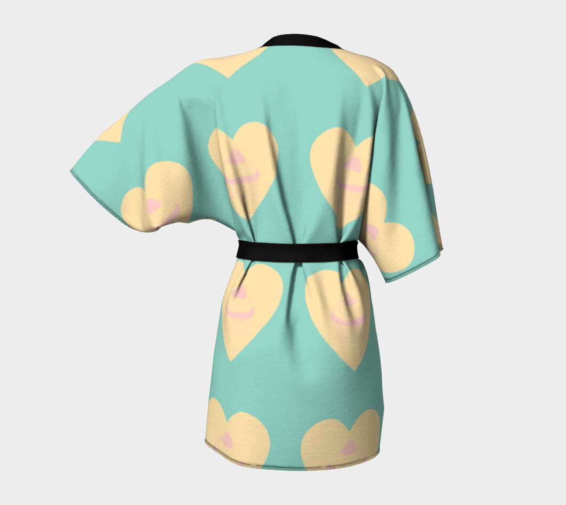 teal cupcakes Kimono