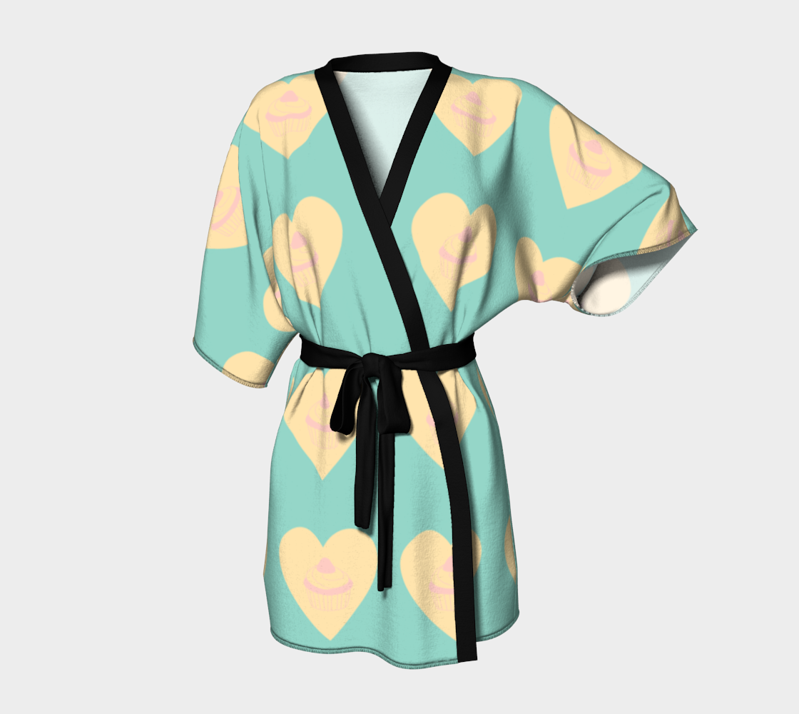 teal cupcakes Kimono