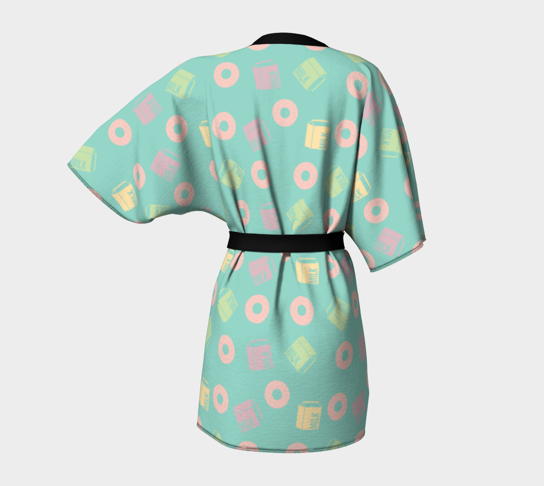 teal donuts and milk Kimono