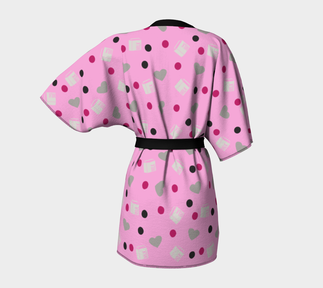 pink milk hearts Kimono