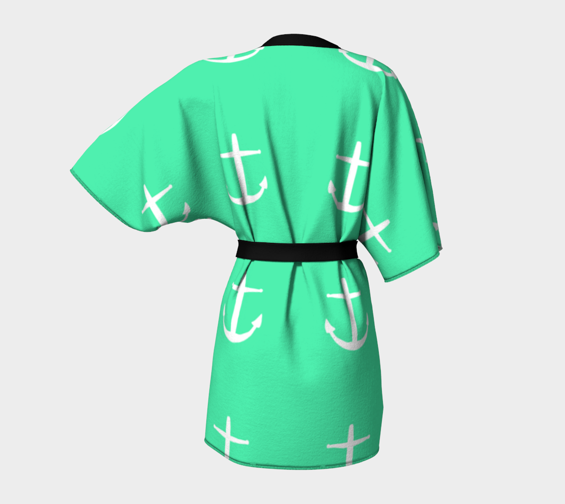 seafoam anchors Kimono