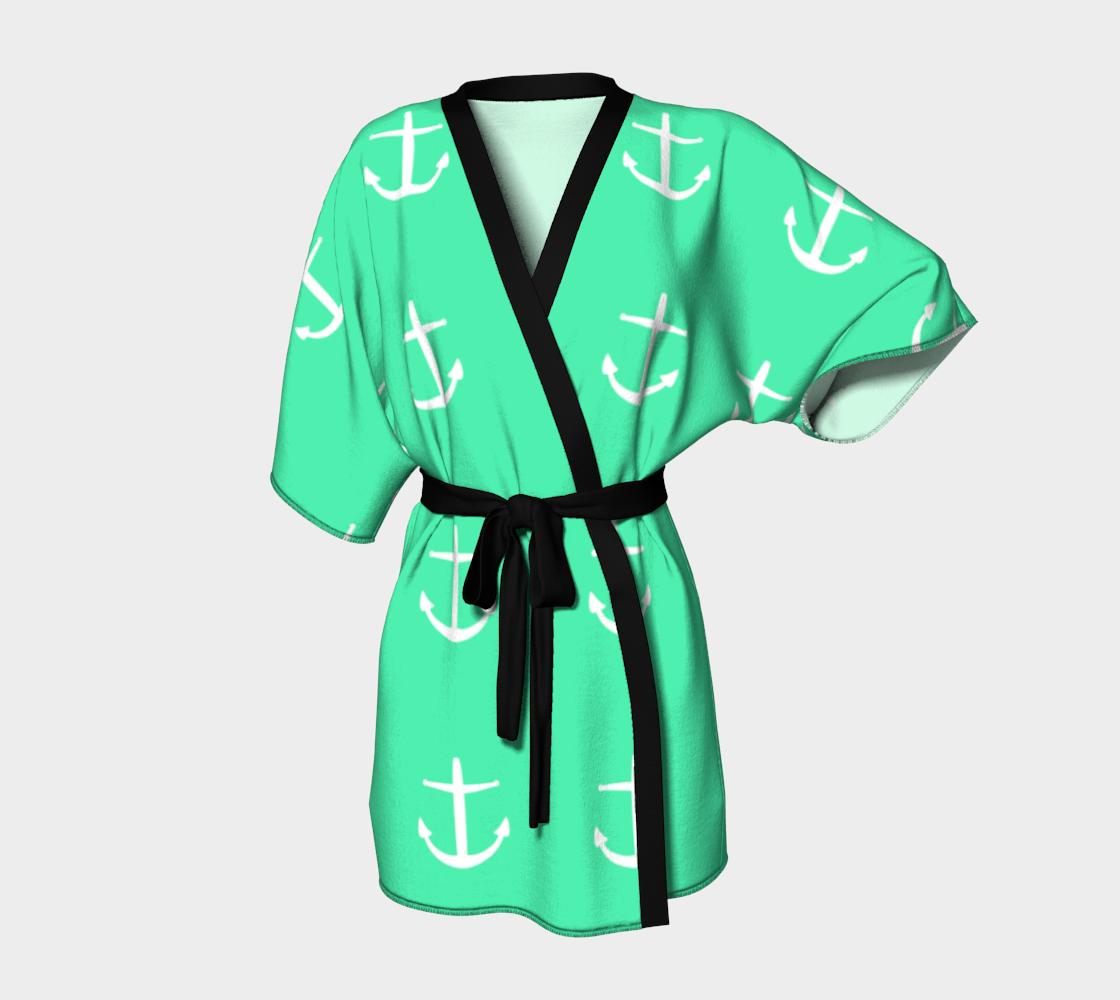 seafoam anchors Kimono