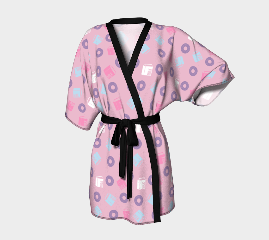 milk and donuts pink Kimono