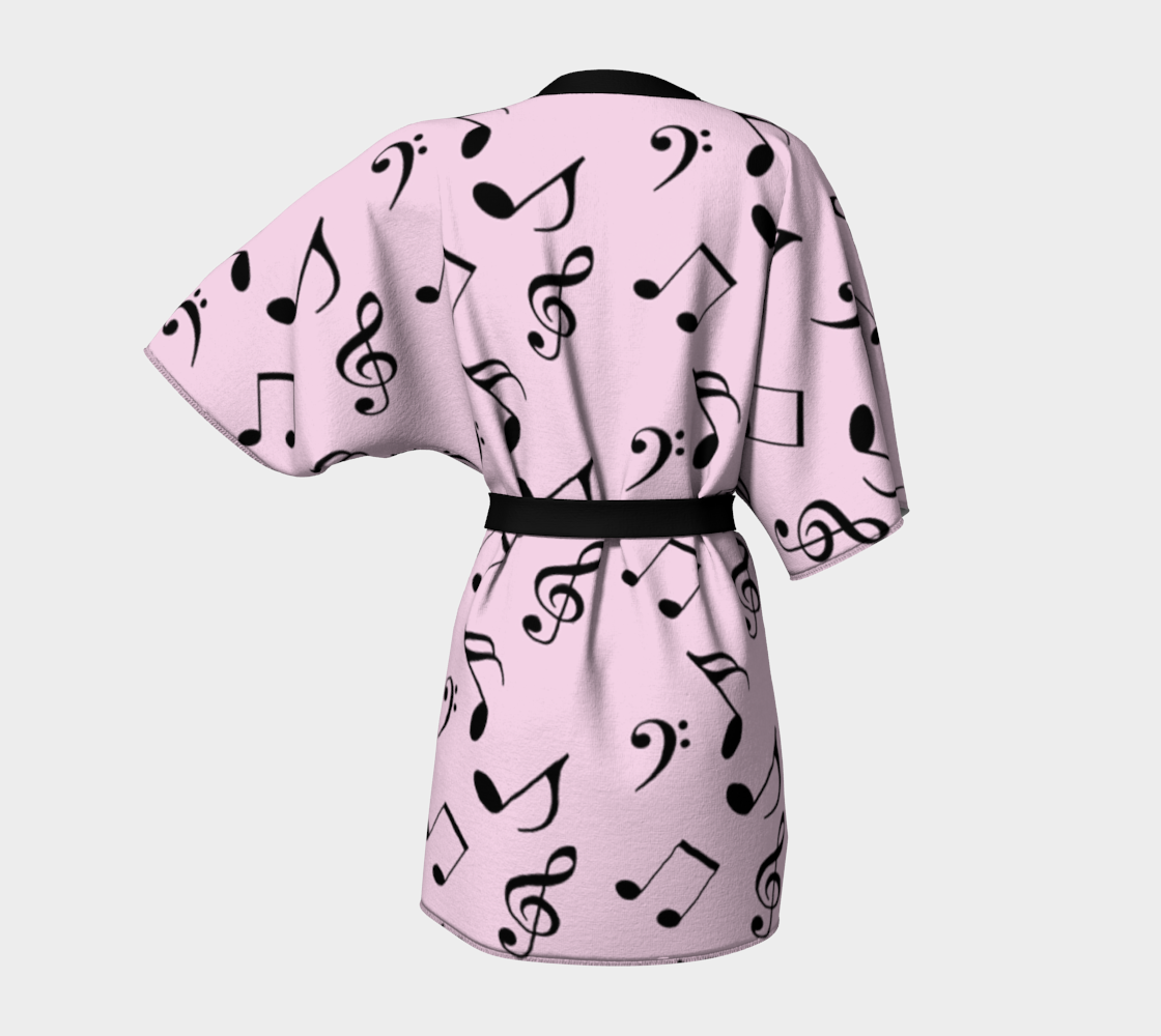 pink music Kimono