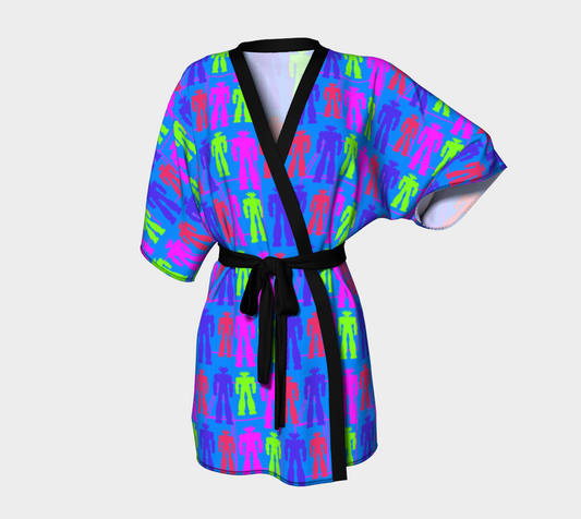 neon robot Kimono