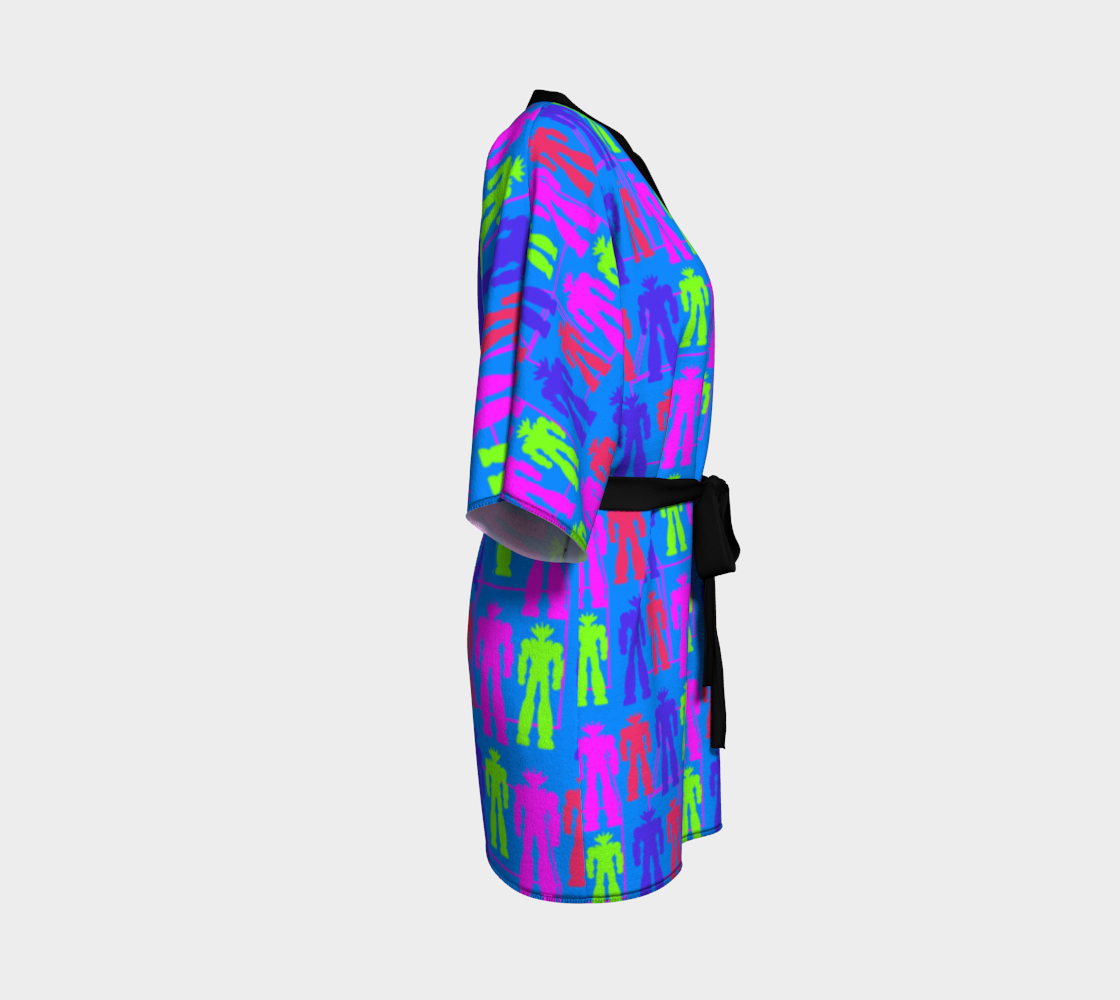 neon robot Kimono