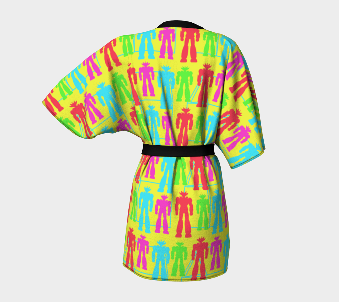 colorful robots Kimono