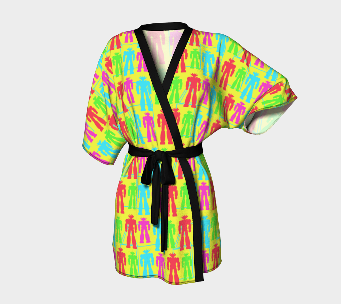 colorful robots Kimono