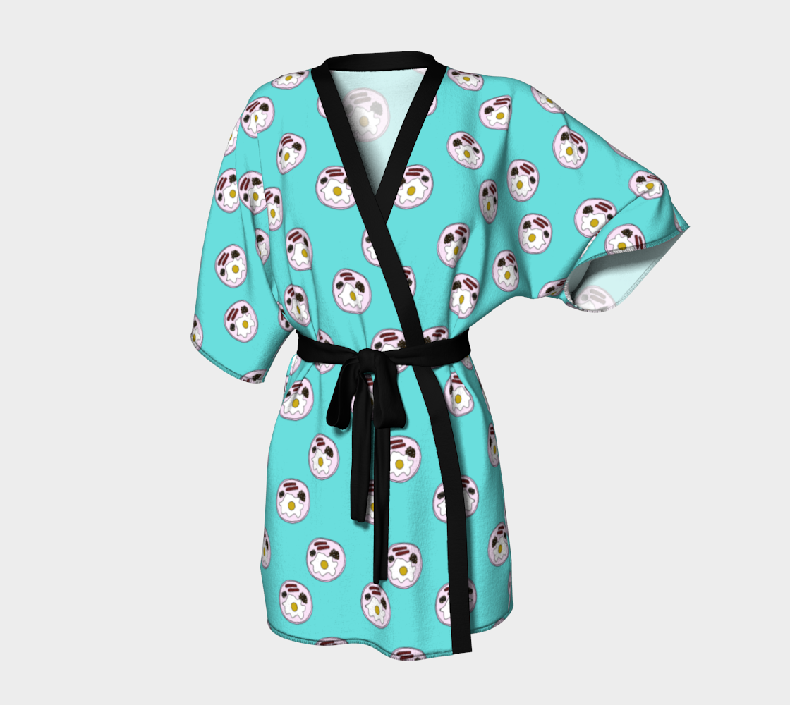 english breakfast aqua Kimono