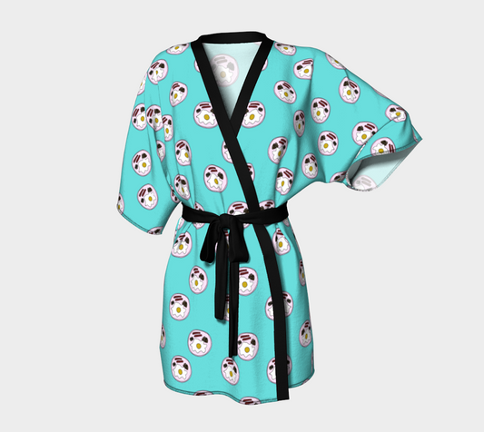 english breakfast aqua Kimono