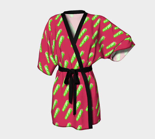 ice freeze pink pattern Kimono