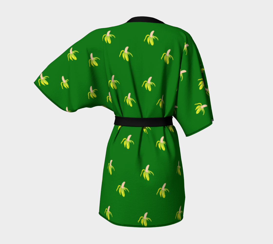 peeled banana on green Kimono