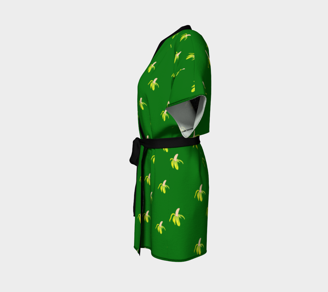 peeled banana on green Kimono