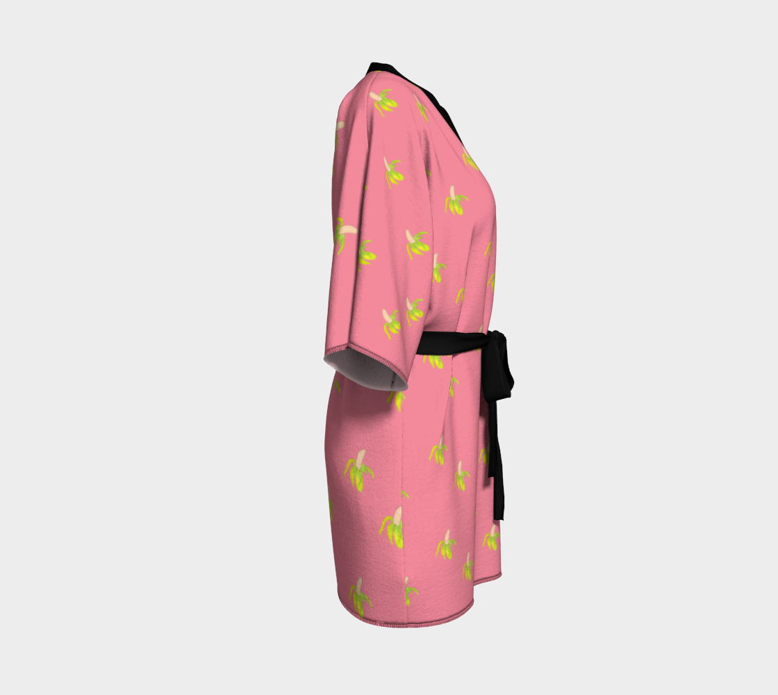 peeled banana on pink Kimono