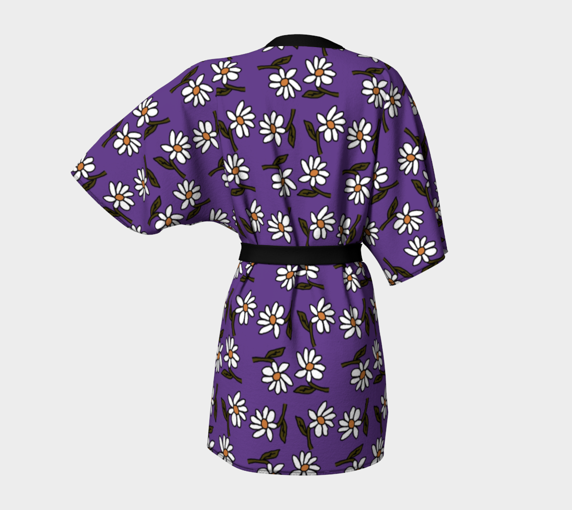 daisy purple Kimono