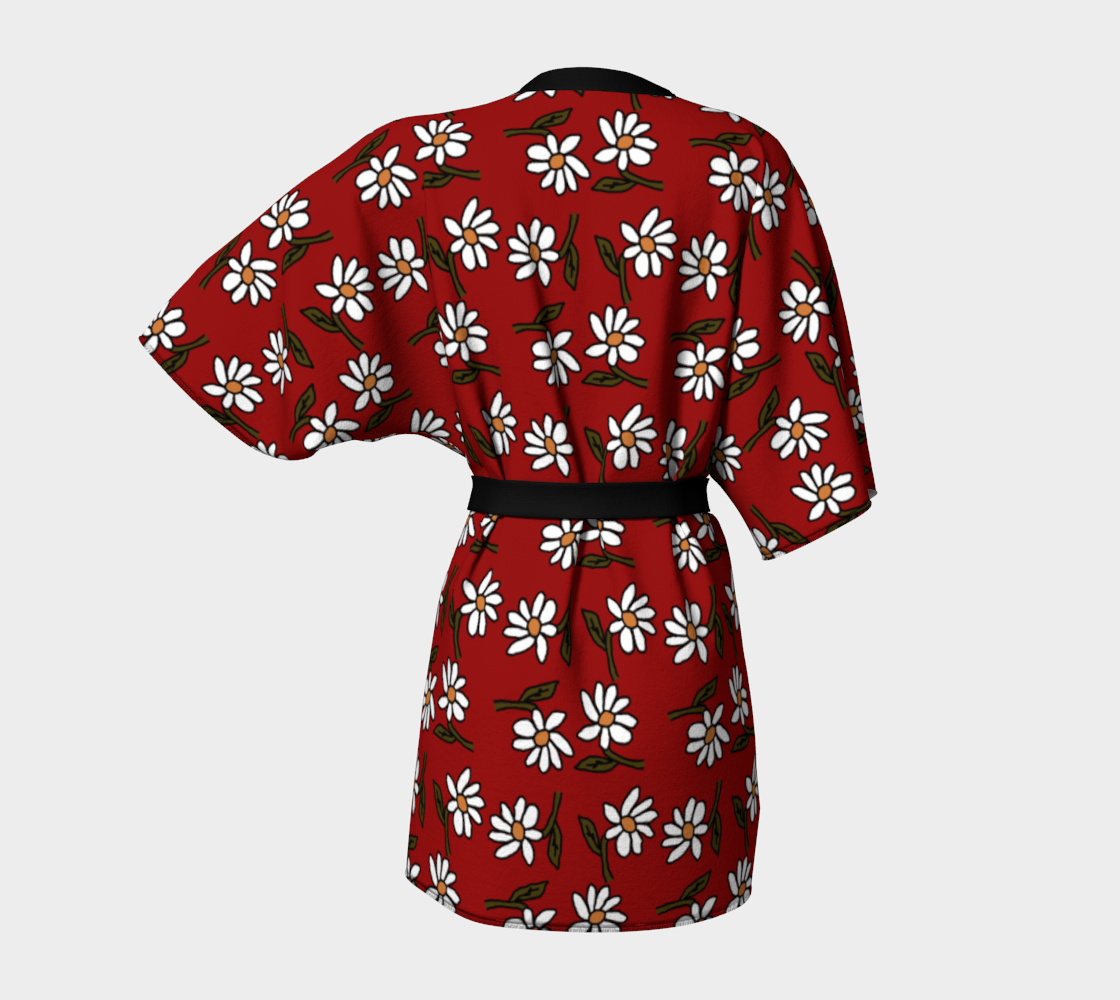 daisy red Kimono