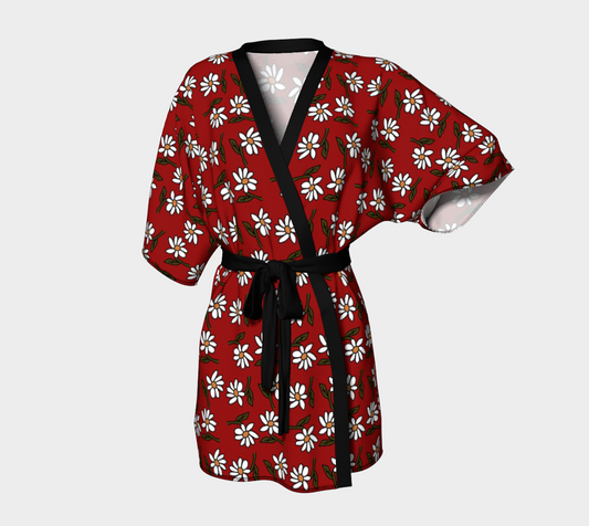 daisy red Kimono