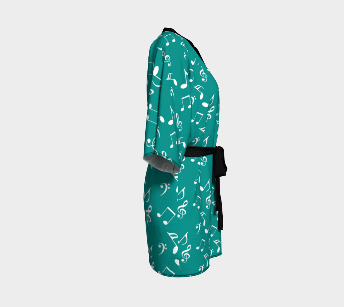 teal music Kimono