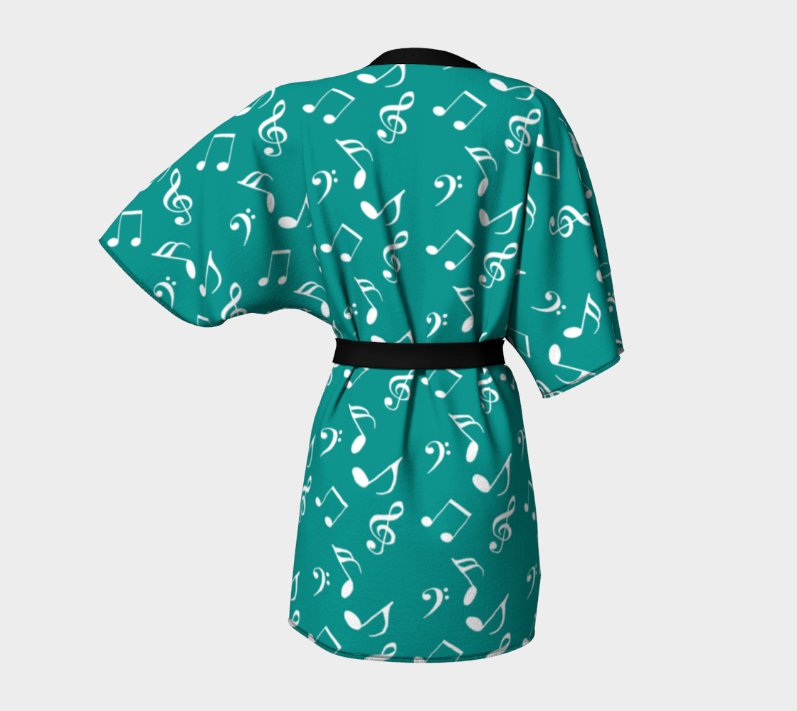 teal music Kimono